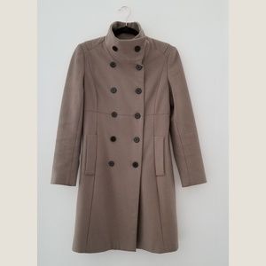Zara Tan Long Wool Coat